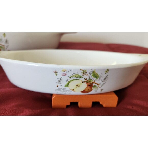 Kent Pottery Apple Oval Baking Dishes Set of 3 Fruit Collection Vintage Home Art - Picture 5 of 16